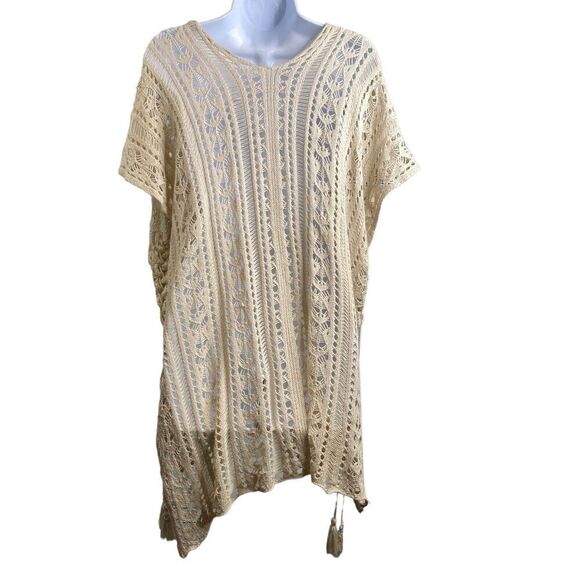 Women’s Crochet Knit Tunic Dress Size S Macrame Resort Vacation Coquette Boho - Picture 2 of 11
